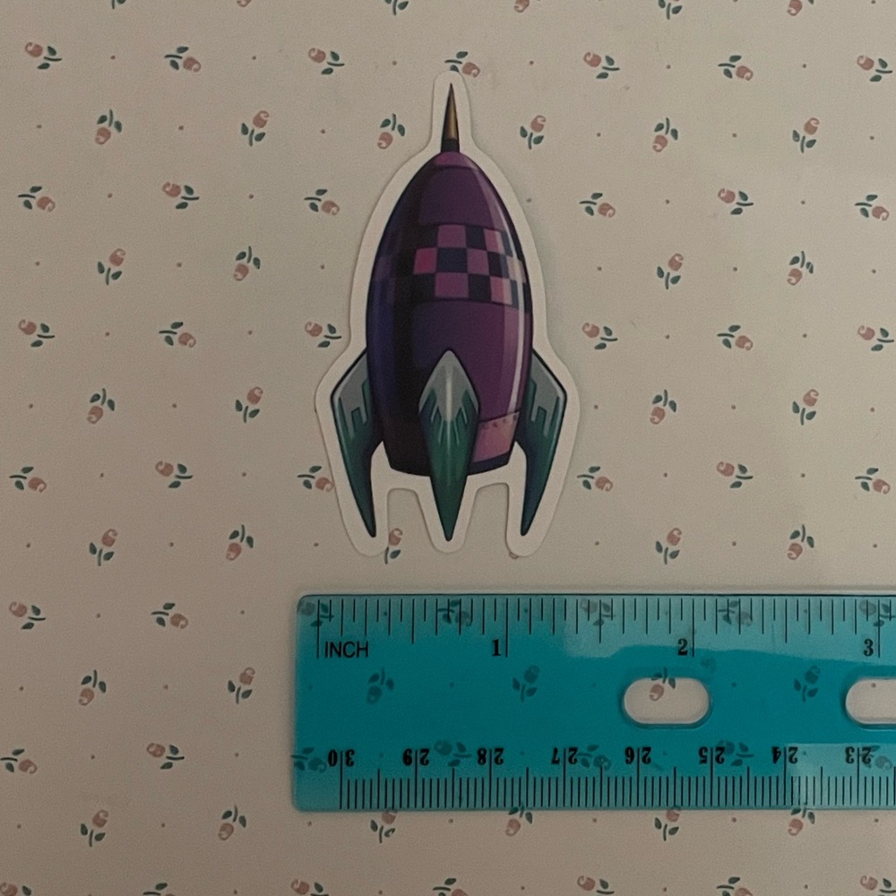 Spaceship Rocket Sticker - Picture 2 of 2